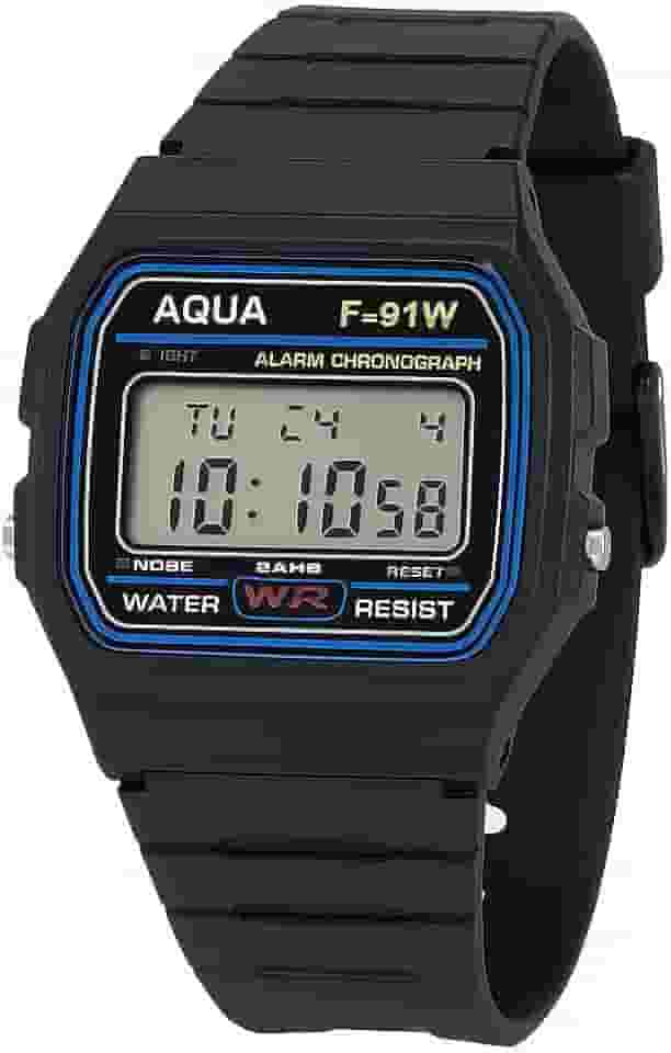 Relógio De Pulso Digital Vintage Pequeno Preto Básico Militar A Prova D'agua Unissex