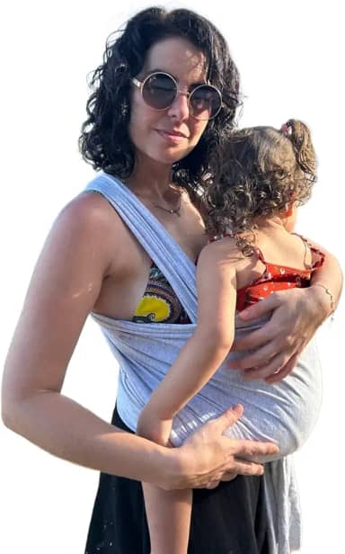 Sling Cinza Algodão - Wrap Sling com Marcação Central