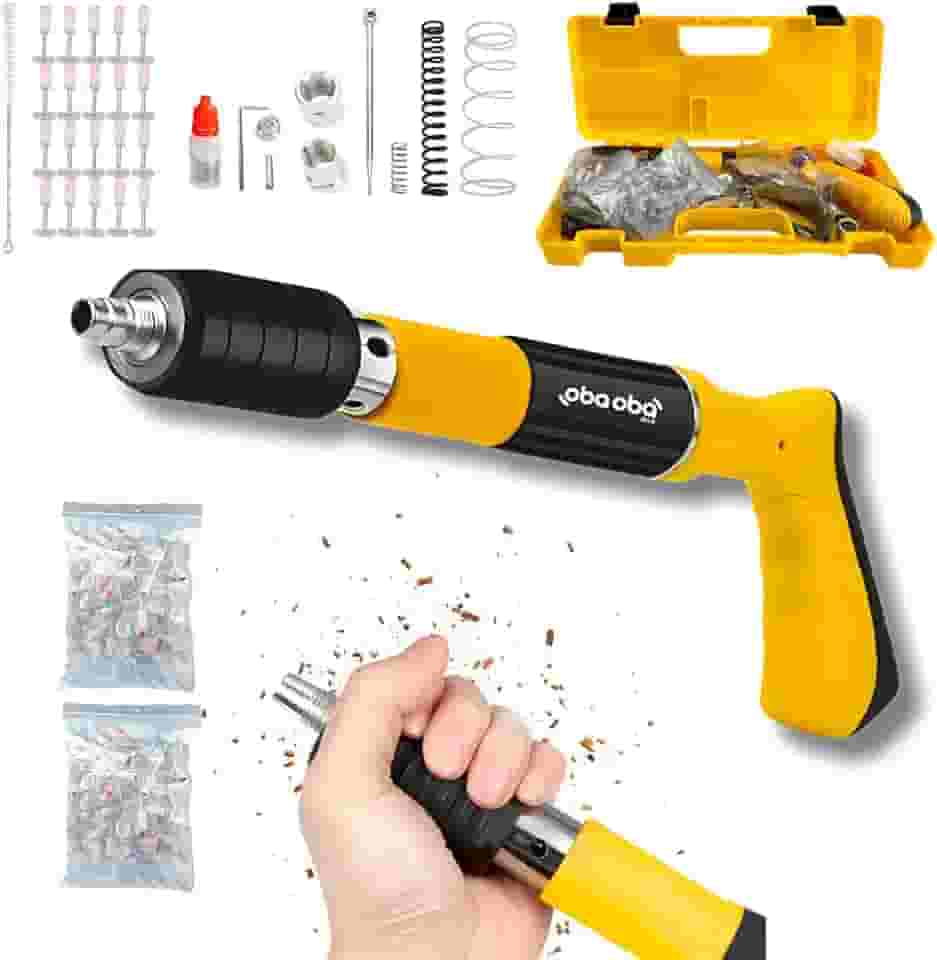Pistola Finca Pino com 220 Pregos e Pistola de Fixação Equipamentos e Maleta de Transporte