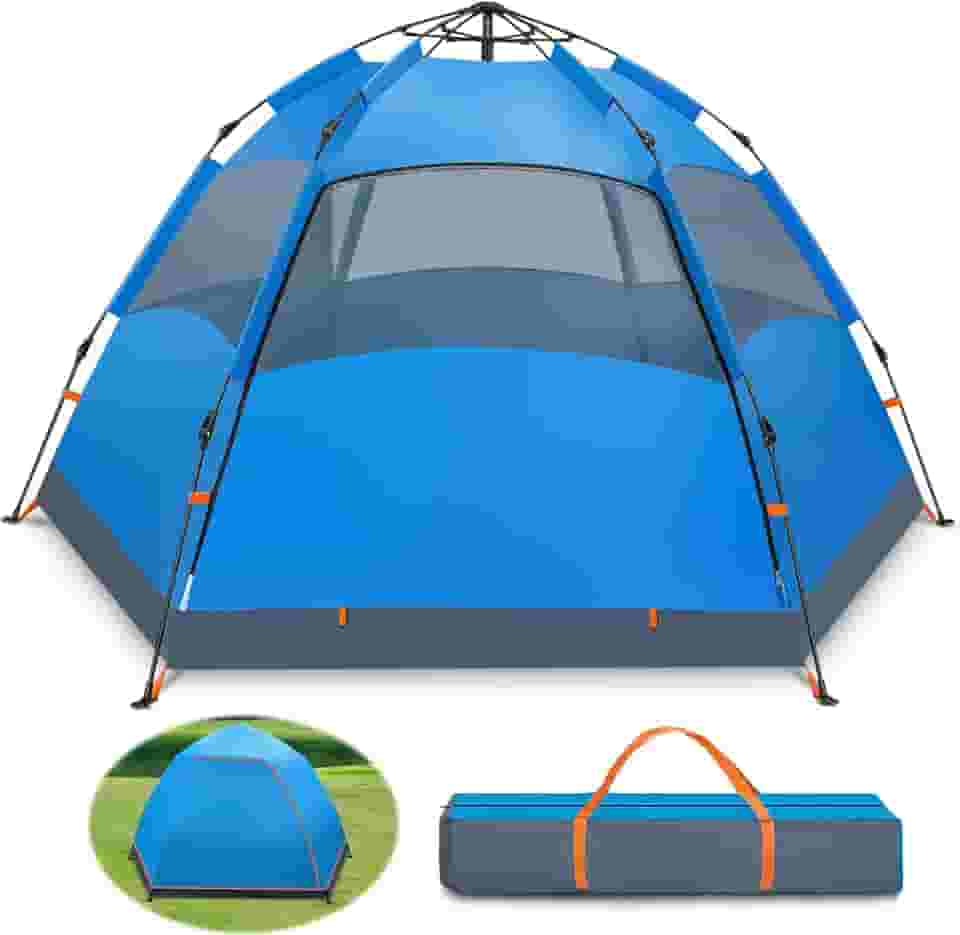 270cm*270cm*150cm Barraca, Barraca de Camping 4-7 Pessoas Impermeavel, Barraca de Camping, Barraca Automática com Mola Hidráulica, Vem com Almofadas À Prova de Umidade
