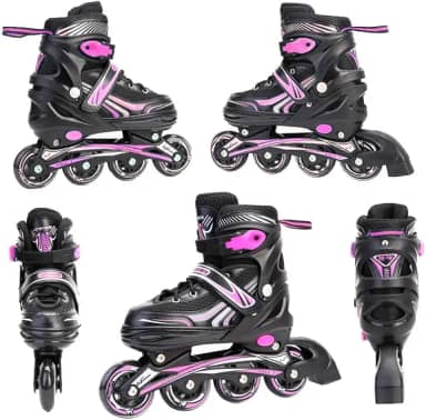 Patins In-line (em Linha) Semi Profissional Long Feng Ajustável Roller Abec 7