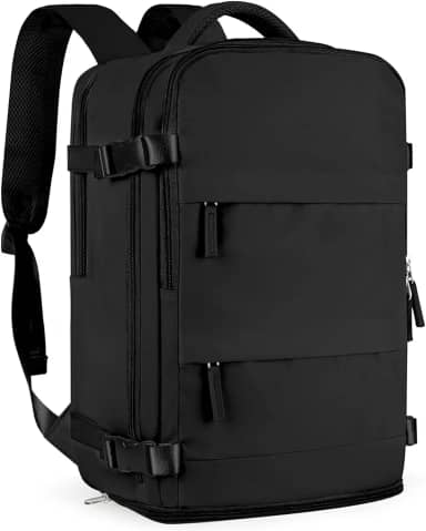 Mochila casual de viagem, Preto, grande