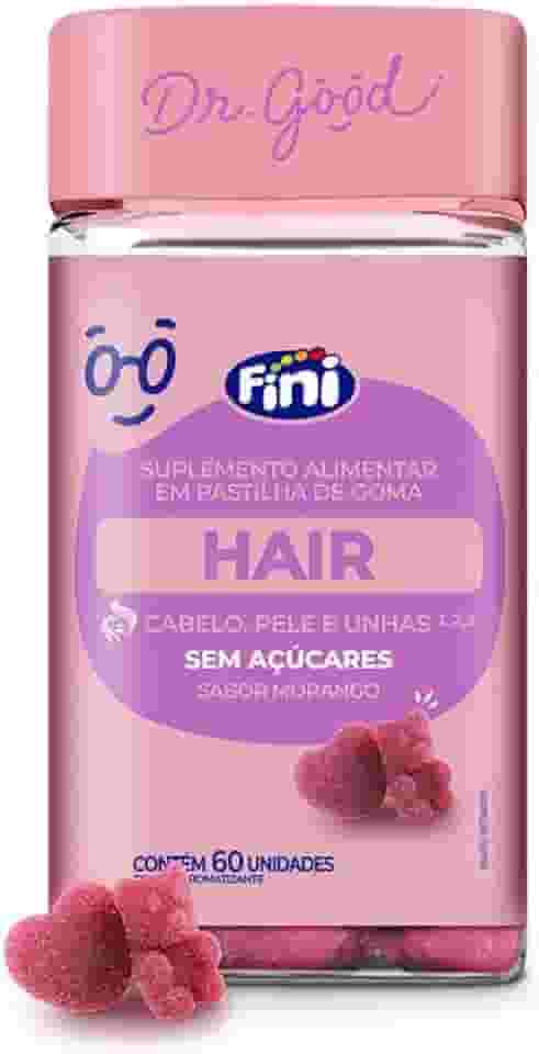 Fini Hair Gummy Sabor Morango 60 Gomas Fini Dr Good