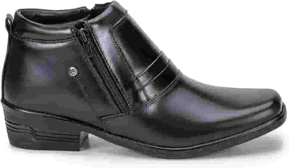 Bota Masculina Social Country Couro Bovino Bico Quadrado Sola Costurada Toda Espumada Por Dentro Confortável
