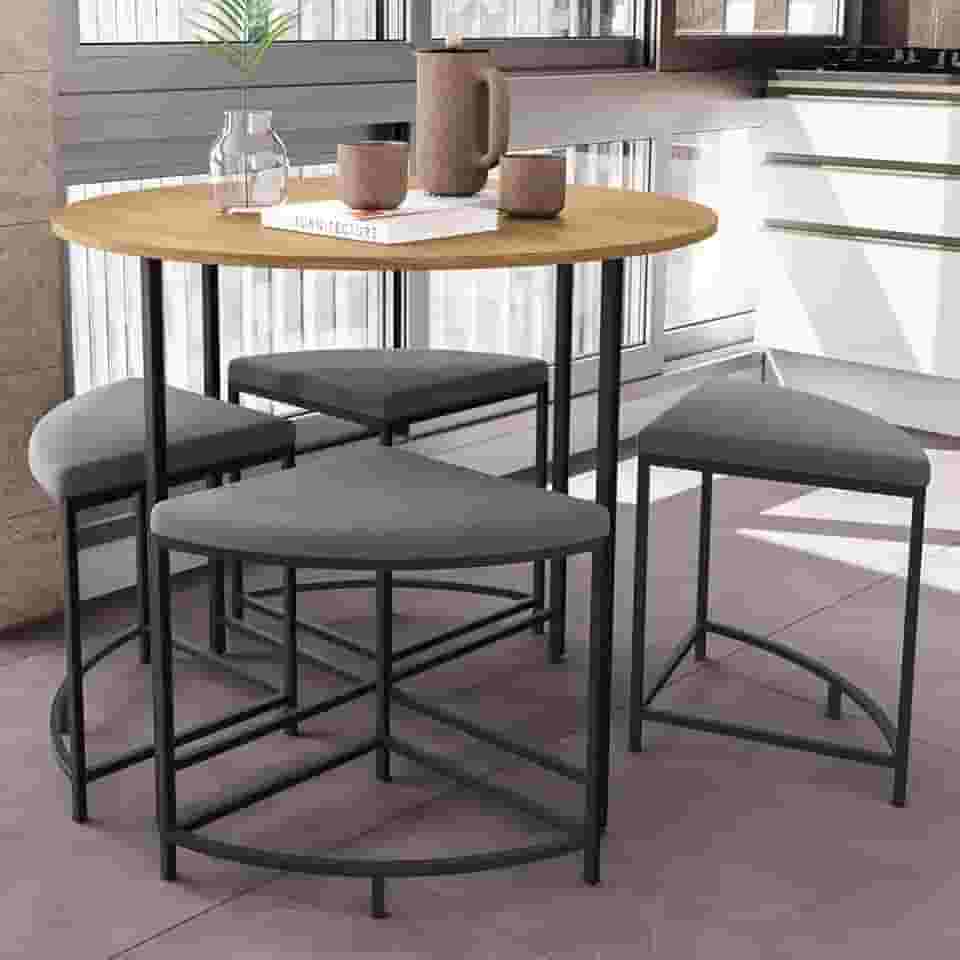 Mesa de Jantar 4 Lugares Freijo/Preto - Kappesberg