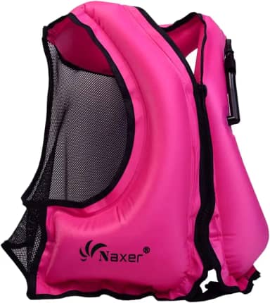 NAXER Coletes De Flutuação Infláveis Para Adultos, Caiaque, Roupa De Caiaque, 90-220 Libras, Natação Fácil, Mergulho Com Snorkel, Passeios De Barco, Stand-Up Paddle, Esportes Aquáticos