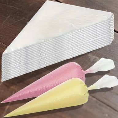 50 unidades de sacos de confeitar descartáveis espessos para decoração de bolos, saco de confeitaria de confeitaria - perfeito para festa de aniversário faça você mesmo, reunião de família, celebração