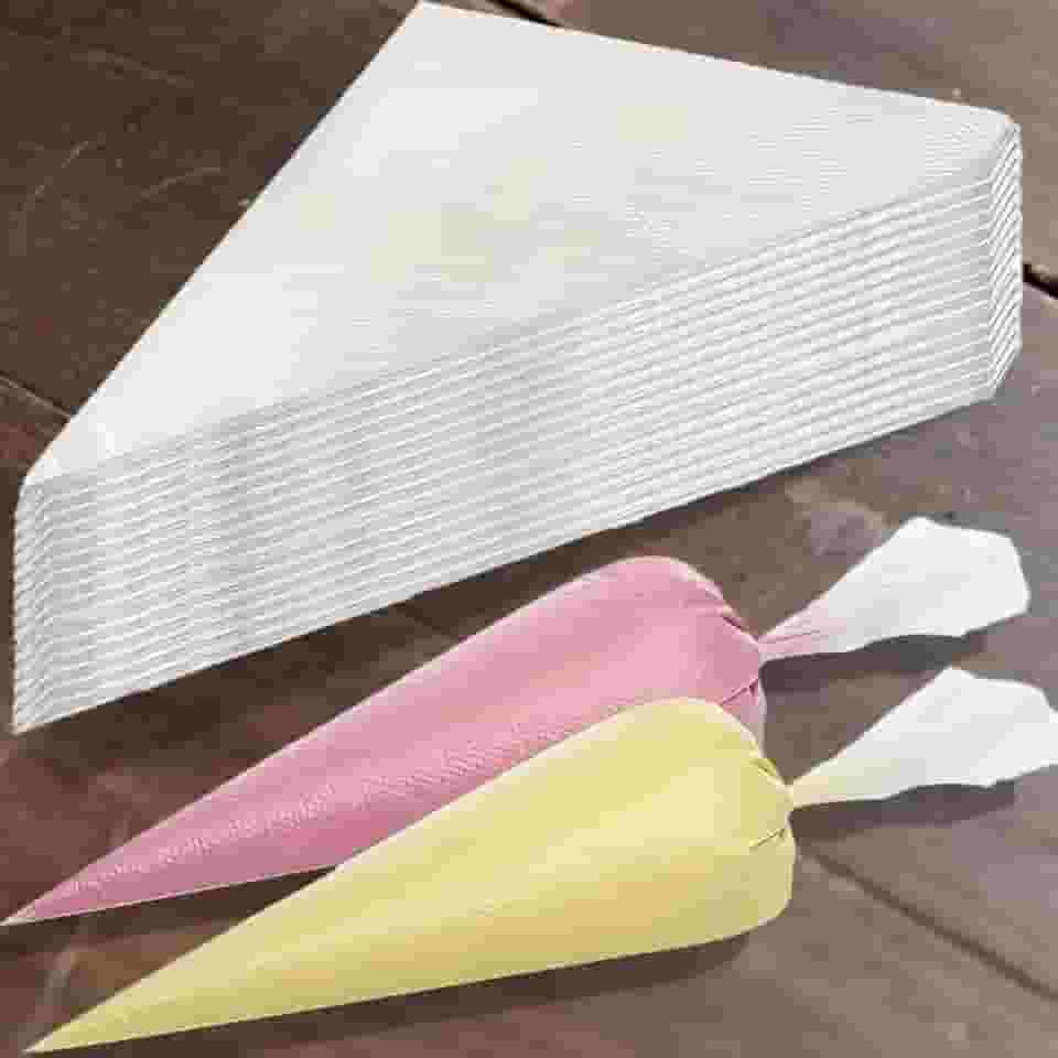 50 unidades de sacos de confeitar descartáveis espessos para decoração de bolos, saco de confeitaria de confeitaria - perfeito para festa de aniversário faça você mesmo, reunião de família, celebração