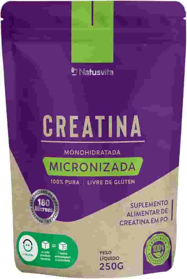 Creatina Pura 250g com Laudo. Monohidratada e Micronizada à 180 mícrons