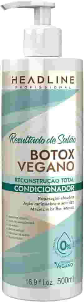 Condicionador Botox Vegano - Reconstrói, Fortalece e Realinha - HEADLINE Resultado de Salão - 500ml