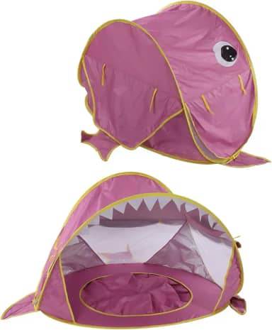 Barraca de Praia para Bebês, Barraca de Piscina para Bebês, Protetor Solar de Proteção UV Estável à Prova de Portátil Infantil Pop-up Sombra Guarda-sol Guarda-chuva (PINK)