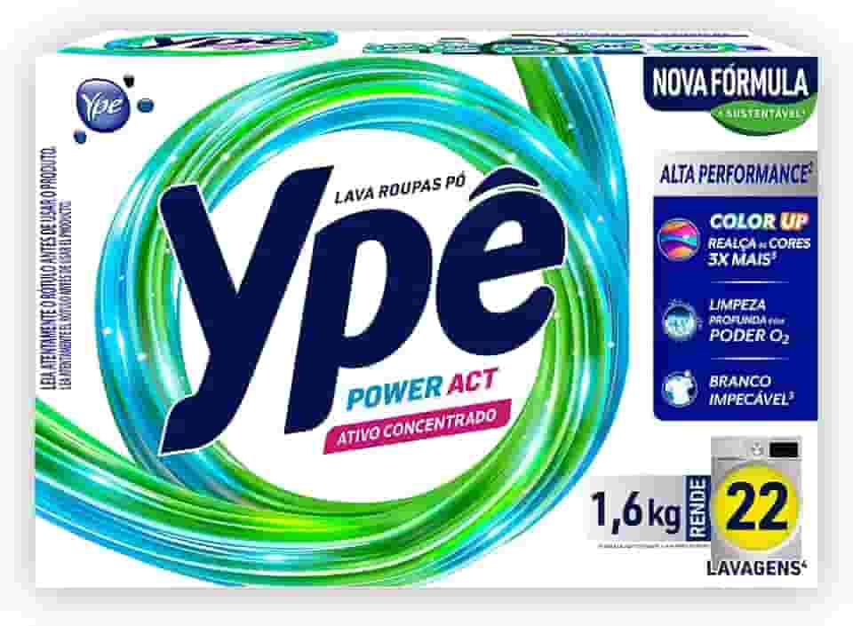 Ypê Lava Roupas em Pó Power Act 1,6Kg