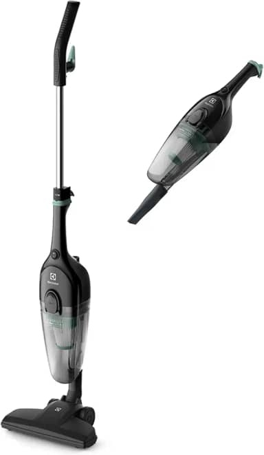 Aspirador pó vertical com fio portátil de mão 2 em 1 1100W cabo 5m capacidade 1,2L filtro HEPA Electrolux STK12 preto 127v