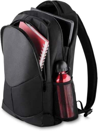 Mochila para Notebook, Compartimentos Múltiplos, Porta Garrafa, Preta