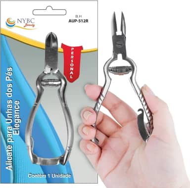 Alicate para Unhas dos Pés Elegance, Aço Inoxidável, NYBC Beauty
