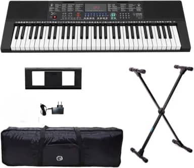 Teclado Musical Spring Tc-161 Com Capa Fonte E Suporte