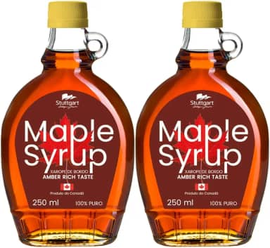 Kit 2 Xarope De Bordo Maple Syrup Canadá Stuttgart 250ml