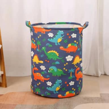 Cesto Organizador Infantil Para Brinquedos e Roupas Dobrável Multiuso (Azul)