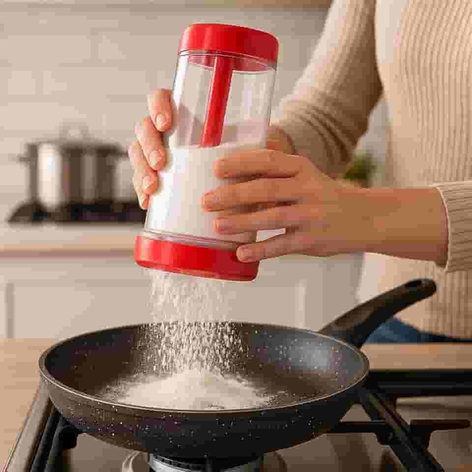 Tapioqueira, Polvilhador, Armazenador e Peneira Para Tapioca, Tapiocas Sem Pelotes e Pedaços de Umidade Da Goma, Ideal Para Cozinhas e Lanchonetes, Filtro, Peneira, Funil e Pote e Tampa Para Tapioca