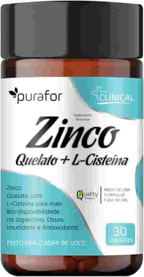 Zinco com L-Cisteína Suplemento Alimentar 500mg por Dose | Suporte Nutricional Essencial | Imunidade, Antioxidante, Bio-Disponibilidade Otimizada