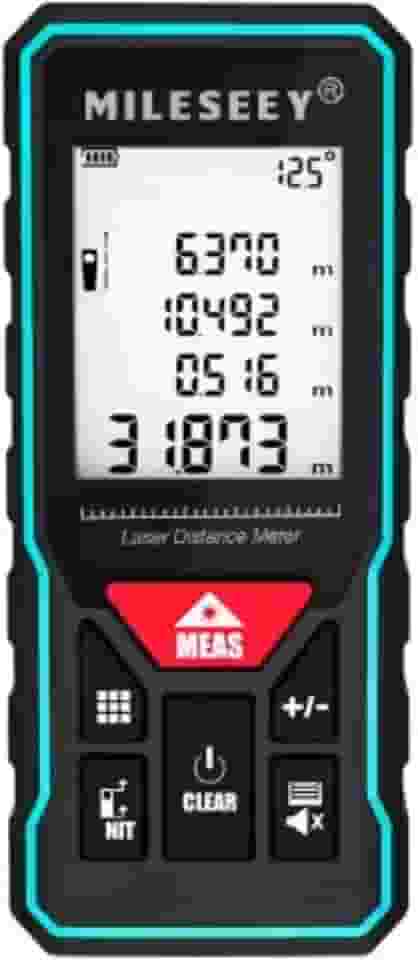 Trena Laser Digital Profissional, Fita Métrica Digital a Laser, Medidor Digital de Distância, Área, Volume, Ângulos e Nível. Modelos de 50 metros