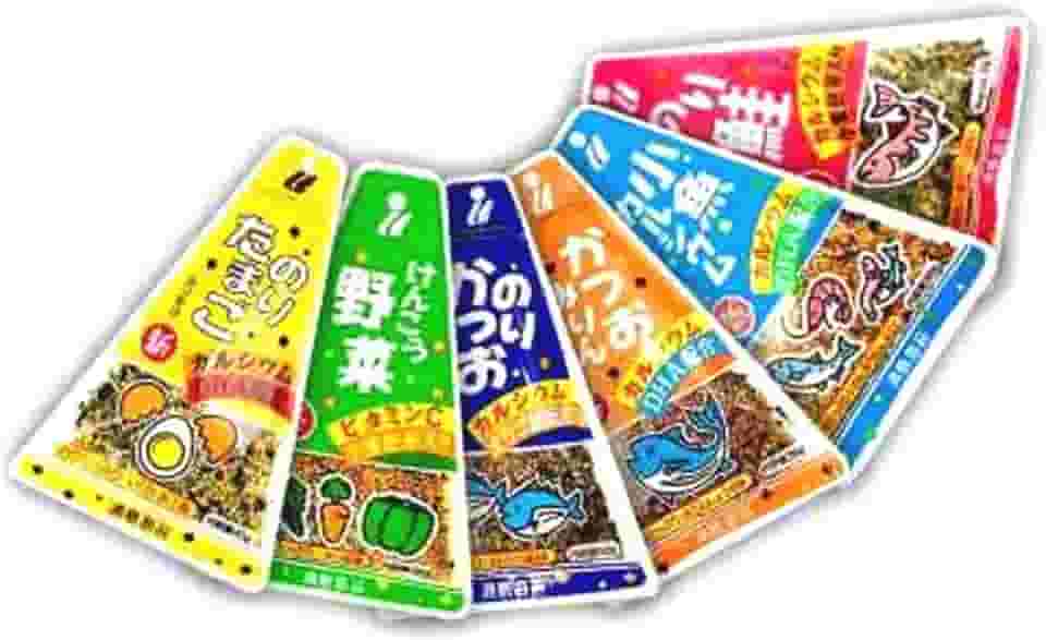 Pacotes de Tempero para Arroz Japonês Furikake - 6 Sabores