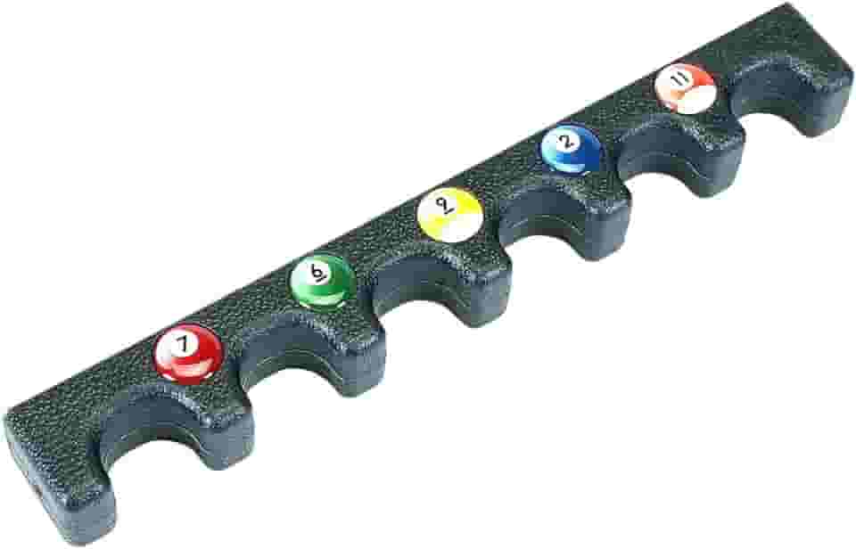 Colaxi Suporte para tacos de sinuca com 6 compartimentos, suporte para tacos de bilhar montado na parede, para de bilhar para adultos, família, amigos, grupo