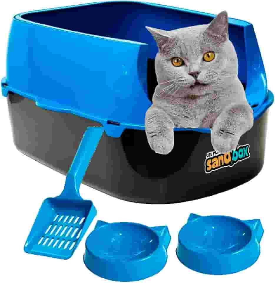 JEL PLAST Caixa De Areia Bandeja Furba Desmontável P/Gatos (Azul)