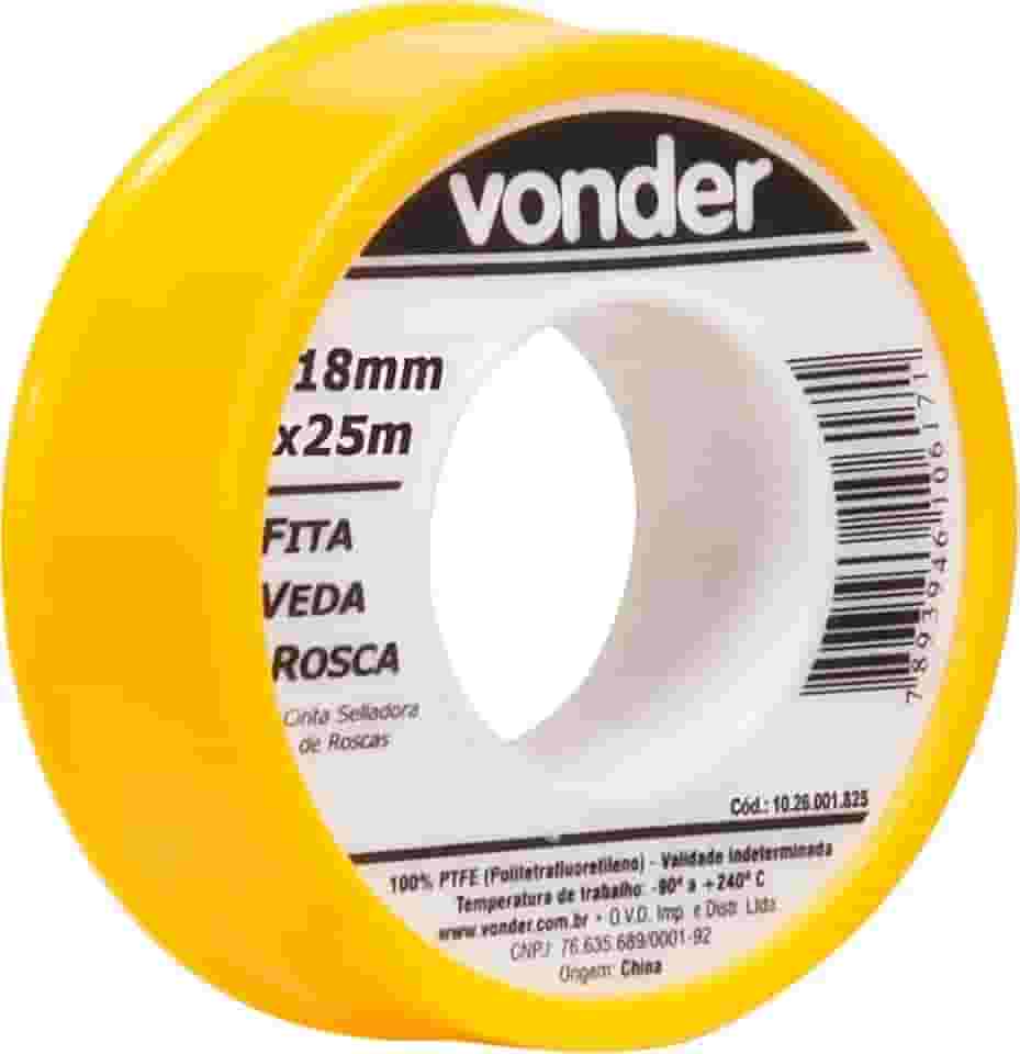 Vonder, Fita Veda-Rosca 18 Mm X 5 M.