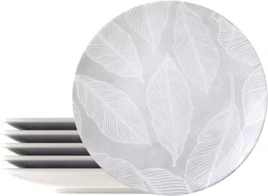 Kit Prato Sobremesa Tramontina Arbo em Porcelana Decorada 19 cm 6 Peças