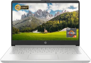 HP Laptop com tela Full HD de 14 polegadas, processador AMD Ryzen 3 3250U, 8GB DDR4 RAM, SSD 128GB, USB Tipo-C, Wi-Fi, webcam HD, HDMI, Windows 11 Home, prata
