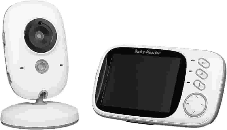 Babá Eletronica Câmera Sem Fio Visão Noturna Lcd Digital,Branco