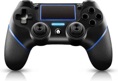 Sefitopher Controle Sem Fio PS4 para PlayStation 4/Pro/Slim/PC Laptop, Joypad Profissional PS4, Painel de Toque com Vibração Dupla, Modo Instantâneo para Compartilhar Joystick (Azul)