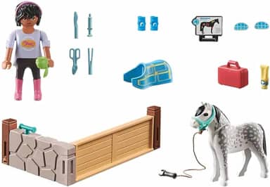 SUNNY, Playmobil, Conjunto de brinquedos, Terapeuta de Cavalos, Horses Of Waterfall, Bonecos e Acessórios - 27 Peças