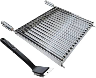 Grelha Churrasqueira Argentina Parrilla Inox Premium Com Coletor de Gordura - Bem Grill (50x50)
