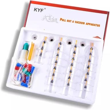 Kit Ventosas Terapeuticas 32 Copos Com Bomba Ventosaterapia