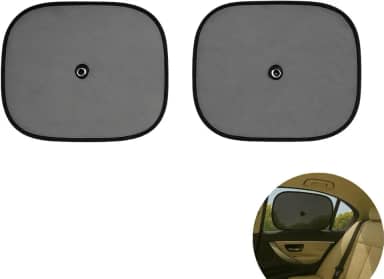 Kit 2 Protetores Solares Automotivos Parabrisa 43cm Preto Proteção UV Janela Carro Bebê Carrinho Banco Traseiro Ventosa Instalação Fácil Quebra-Sol Dobrável Sombra