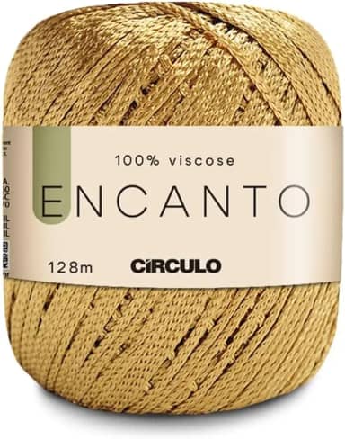 Linha Fio Encanto Ouro Para Croche/Trico 128m Circulo 100% Viscose