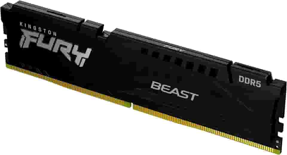 Kingston KF552C40BB-16 - Módulo de memória de 16GB DDR5 5200Mhz FURY Beast Black 1,25V 1Rx8 288 pinos para desktop/gamers