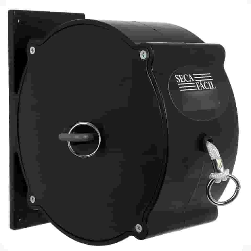 Varal Retrátil Nylon 30m Seca Fácil Trevisan (Preto)