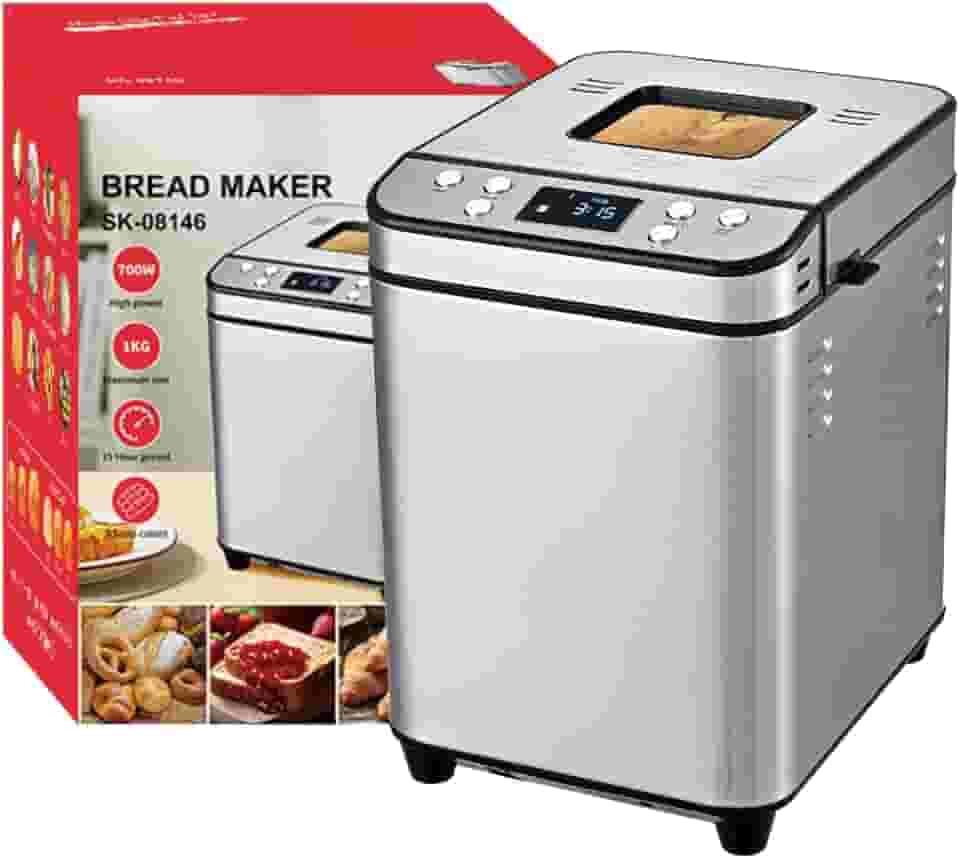 Máquina de Pão Caseiro Automática Elétrica com Timer Programável para Uso Doméstico (110v)