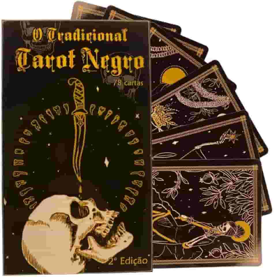 O Tradicional Tarot Negro 78 Cartas Plastificado Completo