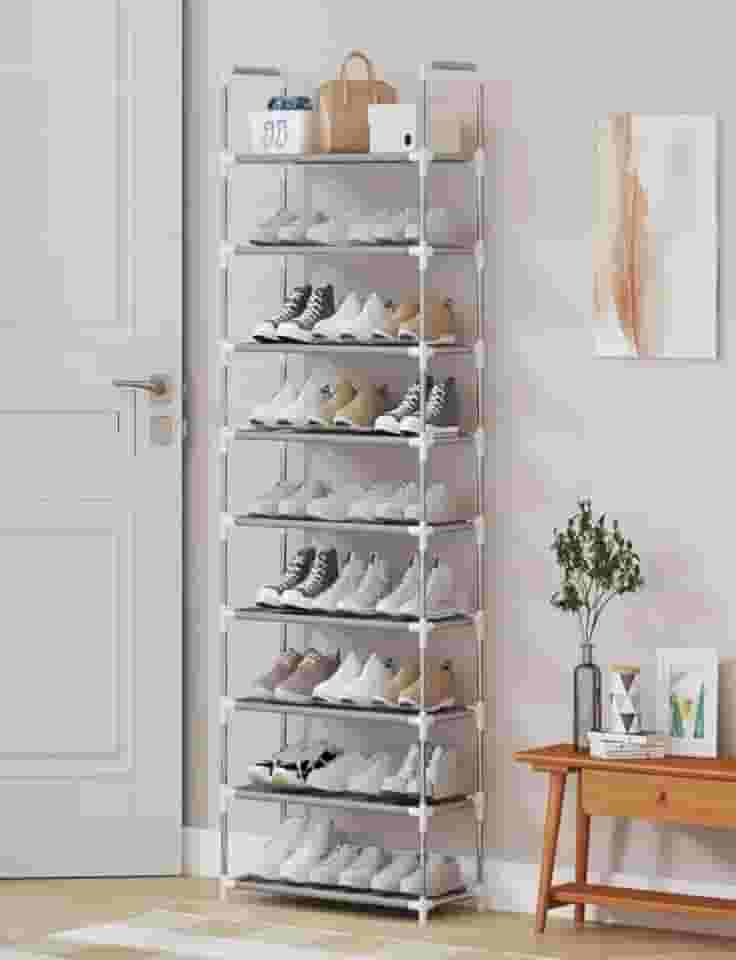 Sapateira Vertical Luxo Rack Aço Inox 9 Prateleiras 27 Pares (9 prateleiras)