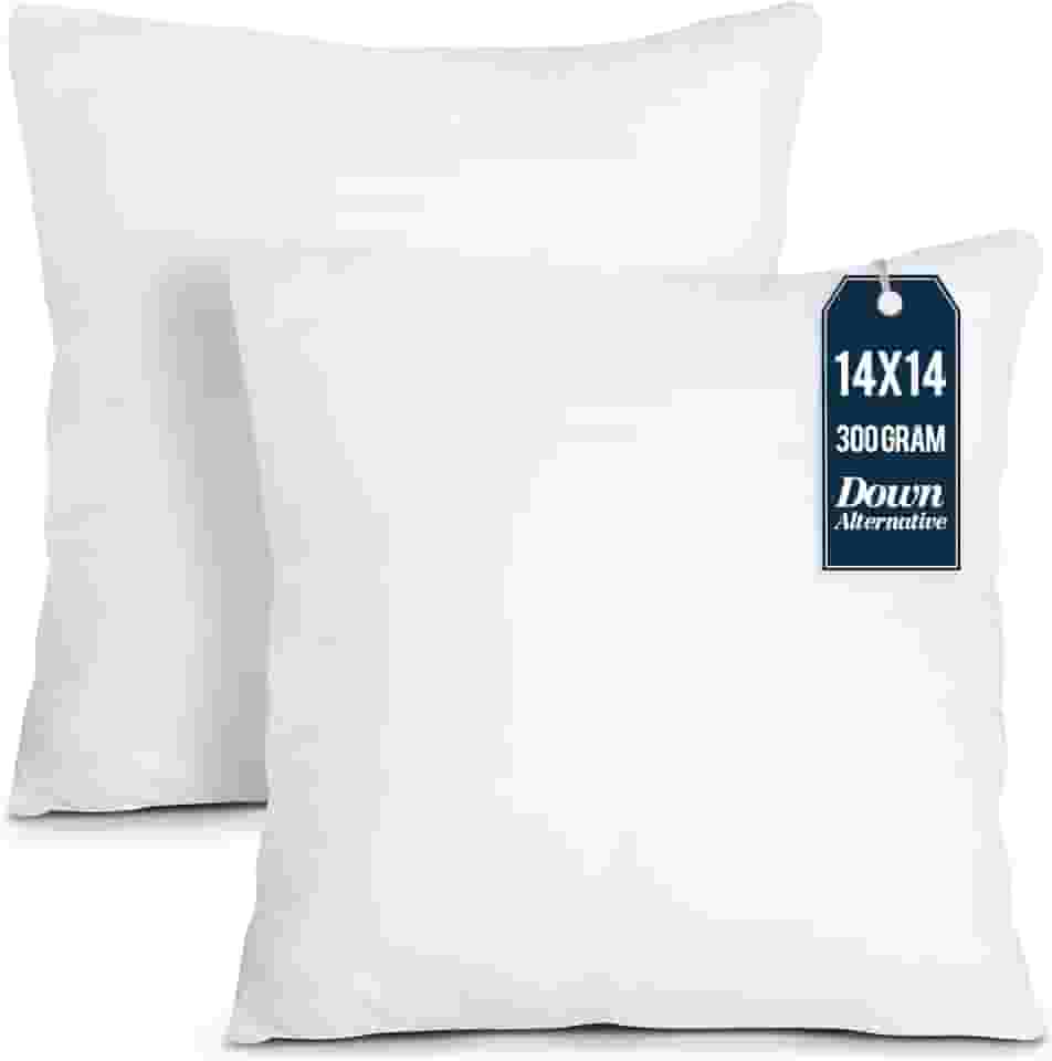 Utopia Bedding Almofadas de almofada (pacote com 2, branco) - Almofadas de cama e sofá de 35,5 x 35,5 cm - Almofadas decorativas para ambientes internos