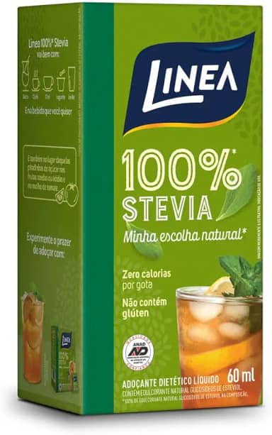Adoçante Líquido Stevia 100% Zero Calorias Linea 60ml