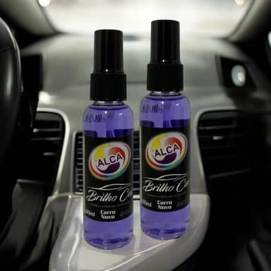 Kit 2 Cheirinhos Automotivo Carro Alta Durabilidade 60 ml cada Brilho Car (Carro Novo)