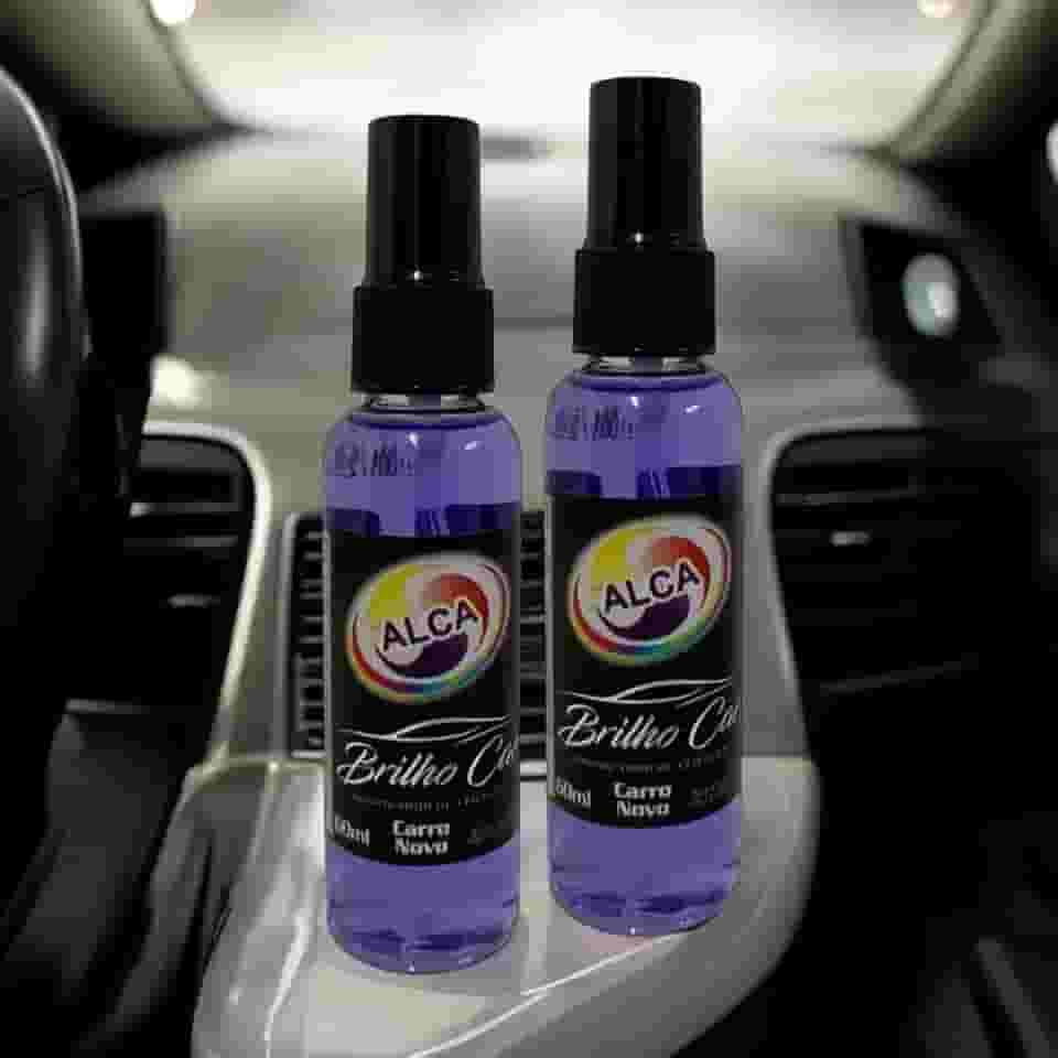 Kit 2 Cheirinhos Automotivo Carro Alta Durabilidade 60 ml cada Brilho Car (Carro Novo)