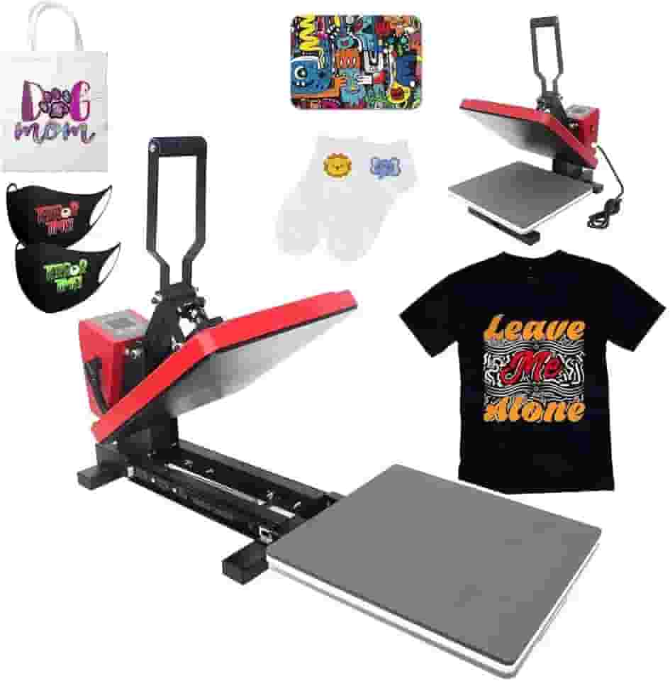 110V Prensa Térmica Plana 38x38cm Sublimação Transfer Sublimação Máquina De Prensagem Para Camiseta Caneca Chapéu