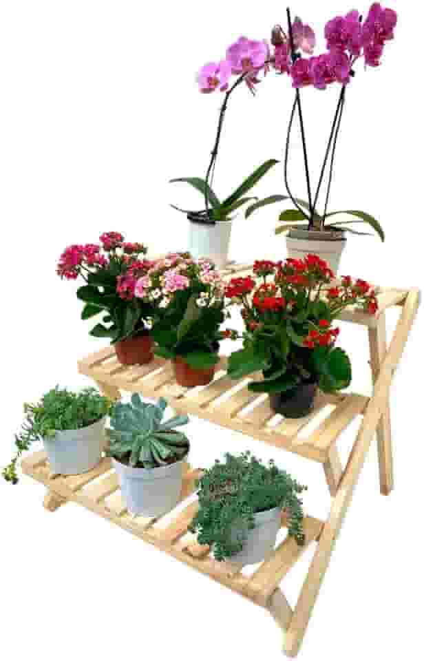 Jardim Vertical Estante Escada Para Vasos E Jarros Flores Ou Horta Na Varanda Apartamento