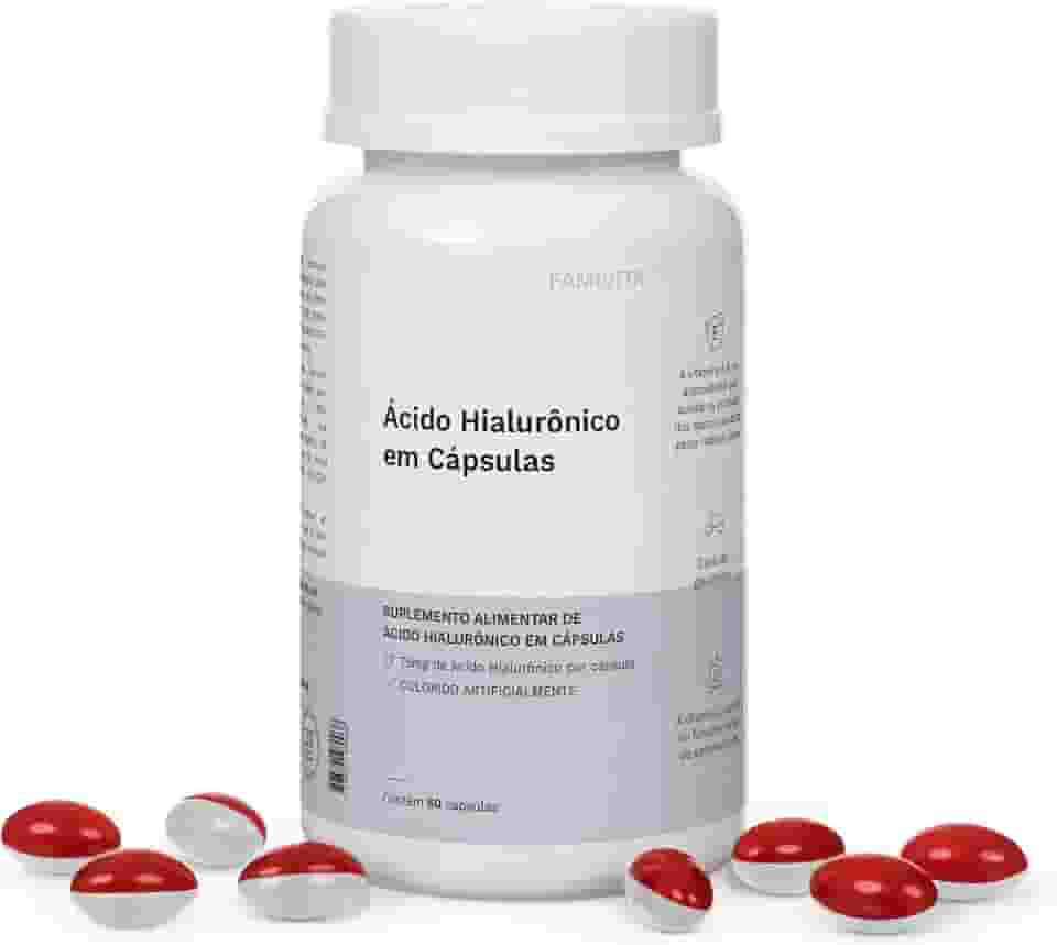 Ácido Hialurônico em Cápsulas - 60 Cáps - Com Vitamina C e E